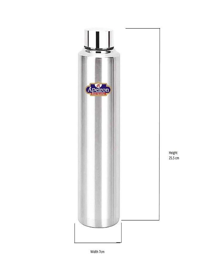 Apeiron Stainless Steel Fridge Bottle | 1000ml | Silver | Leak Proof (Bottle + 1000ml red Dispenser with handle) - Image 4